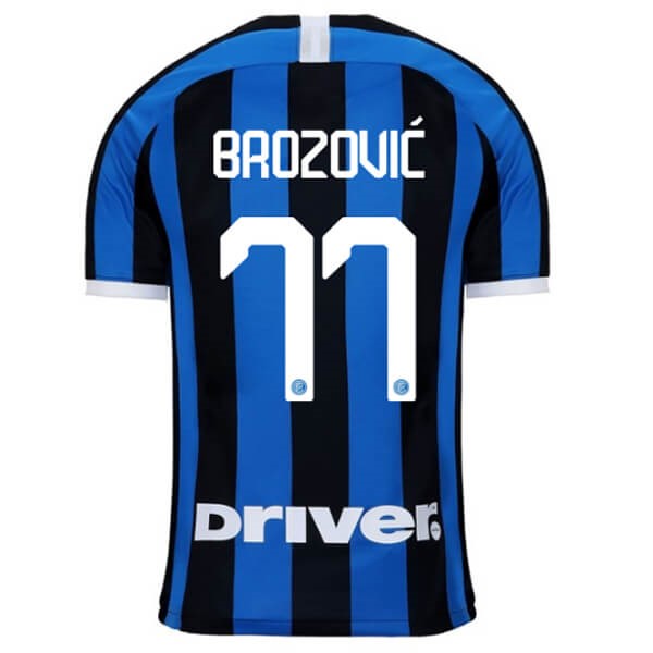 Camiseta Inter De Milán NO.77 Brozovic Replica Primera Ropa 2019/20 Azul